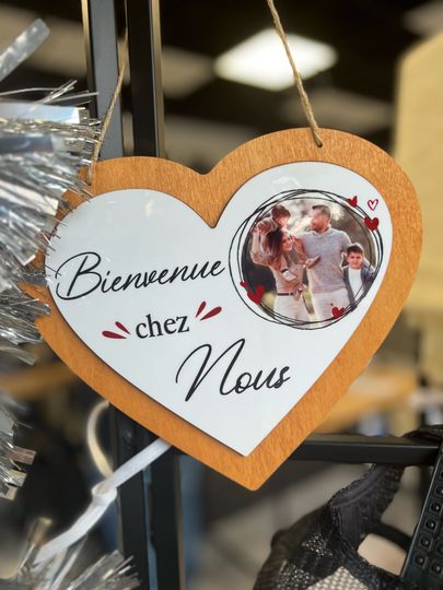 Pancarte coeur Liège et céramique