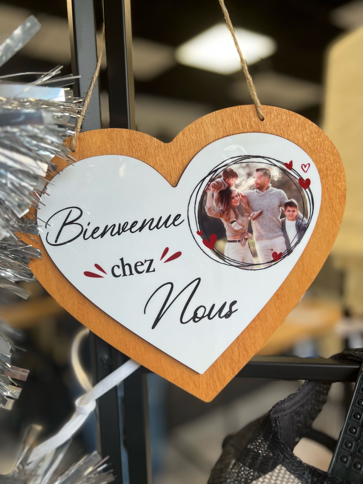 Pancarte coeur Liège et céramique