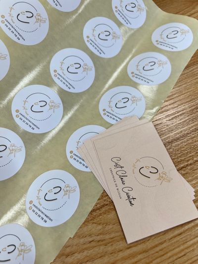 Étiquette + Carte de visite r/v